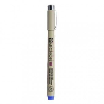 PIGMA MICRON  POINTE CALIBREE 08 - 0.50 MM - BLEU