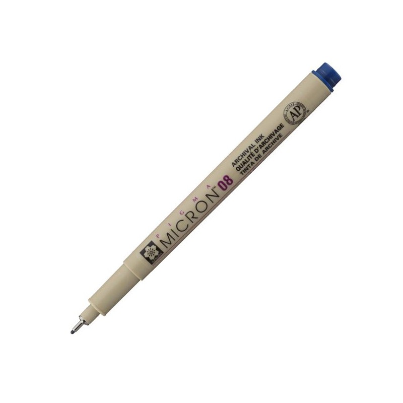 PIGMA MICRON  POINTE CALIBREE 08 - 0.50 MM - BLEU ROI