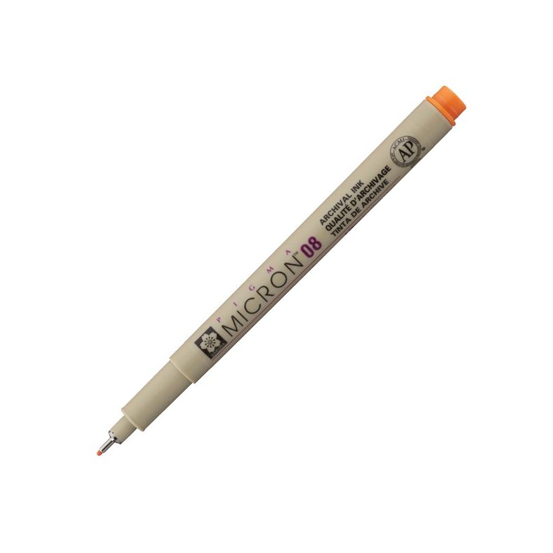 PIGMA MICRON  POINTE CALIBREE 08 - 0.50 MM - ORANGE