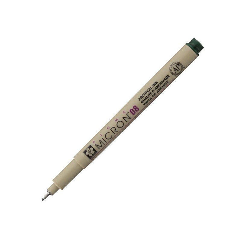 PIGMA MICRON  POINTE CALIBREE 08 - 0.50 MM - VERT CHASSEUR