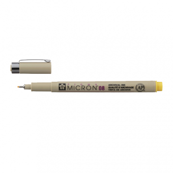 PIGMA MICRON  POINTE CALIBREE 08 - 0.50 MM - JAUNE