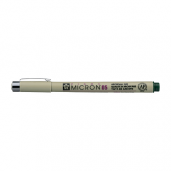 PIGMA MICRON  POINTE CALIBREE 05 - 0.45 MM - VERT CHASSEUR