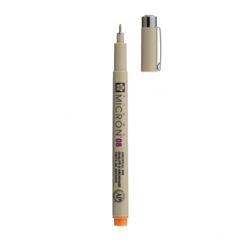 PIGMA MICRON  POINTE CALIBREE 08 - 0.50 MM - ORANGE