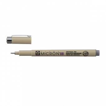 PIGMA MICRON  POINTE CALIBREE 08 - 0.50 MM - GRIS FROID