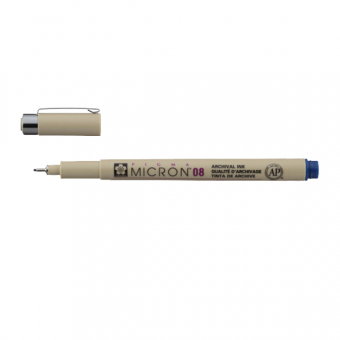 PIGMA MICRON  POINTE CALIBREE 08 - 0.50 MM - BLEU ROI