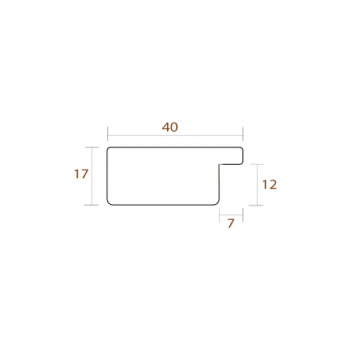 MOULURE PLATE LARGEUR 40 MM CHENE NATUREL CLAIR