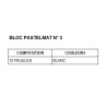 PASTELMAT BLOCS COLLES 1 CÔTE BLOC PASTELMAT 12 FEUILLES 360G N° 3 BLANC