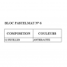 PASTELMAT BLOCS COLLES 1 CÔTE BLOC PASTELMAT 12 FEUILLES 360G N° 6 ANTHRACITE